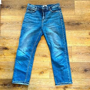 Loft straight crop high rise jeans